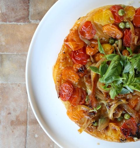 Tarte tatin aux tomates cerises